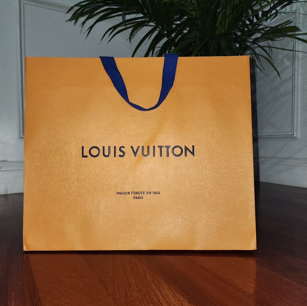 Authentic Louis Vuitton Large Orange Shopping Gift Bag